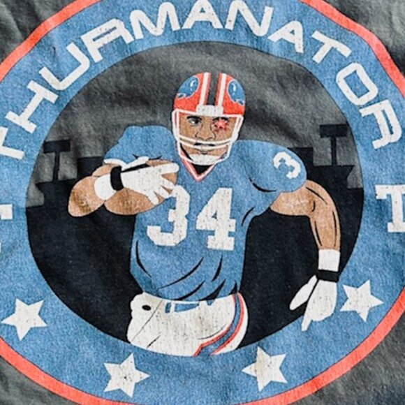 Buffalo Bills Thurman Thomas Vintage T-Shirt Men's / Unisex L " Thurmanator" - Picture 2 of 8